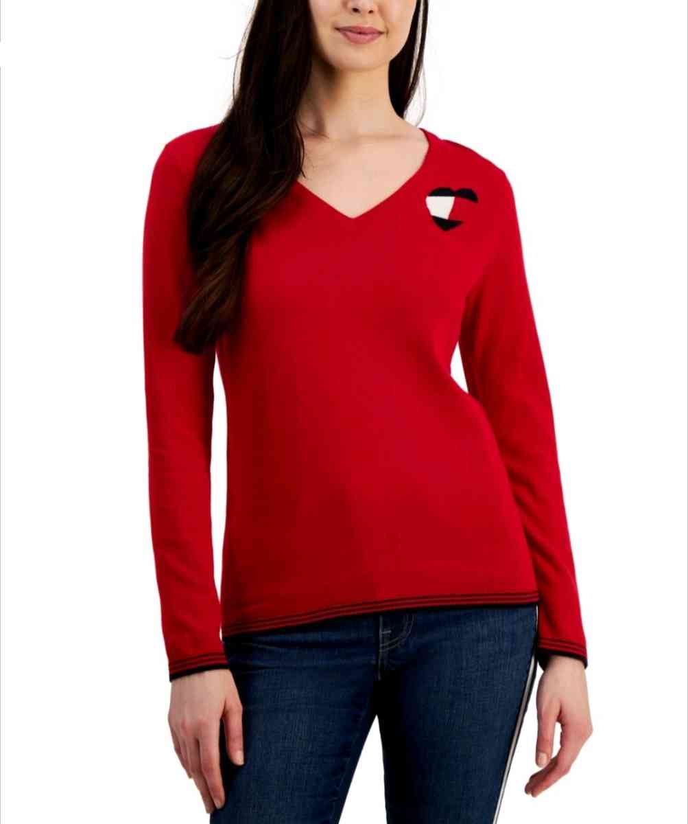 Tommy HilfigerHeart Ivy V Neck Sweater