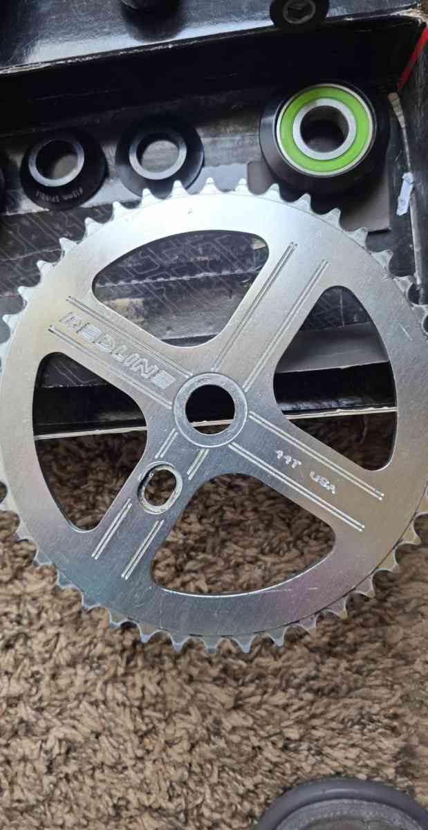 redline complete bmx crank 175 single pinch bolt arms