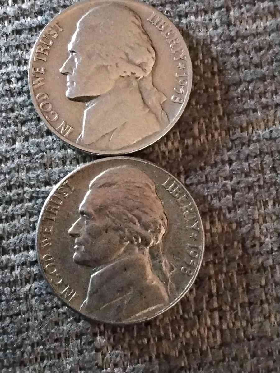 RARE NICKELS COINS 1958 TO 1988