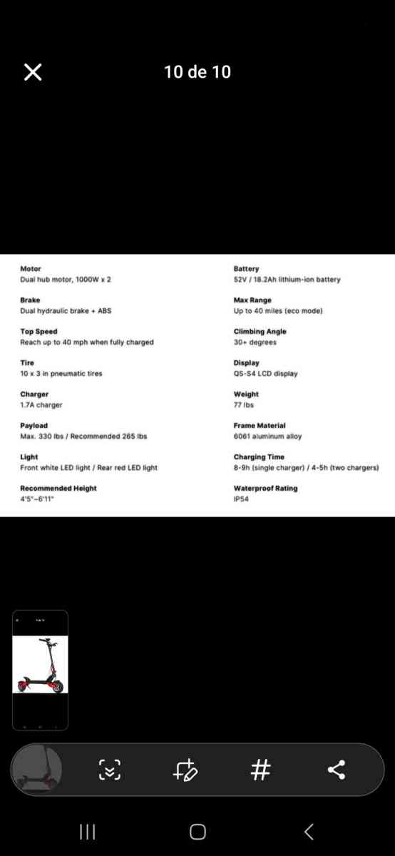 tengo scooter varla con cargador original