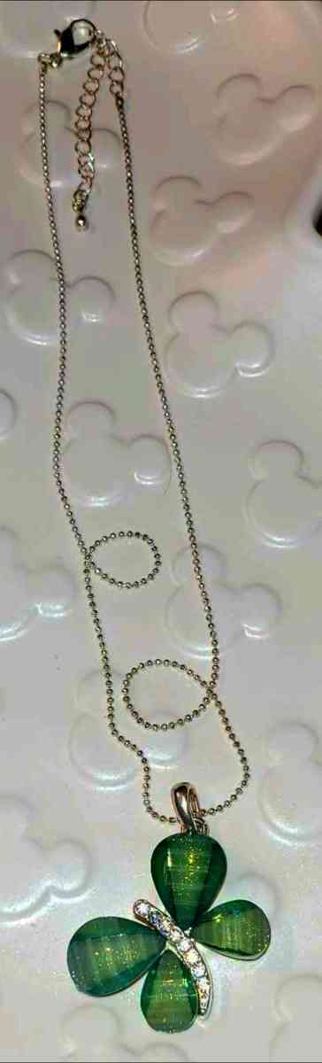 CZ Butterfly Pendant and Necklace