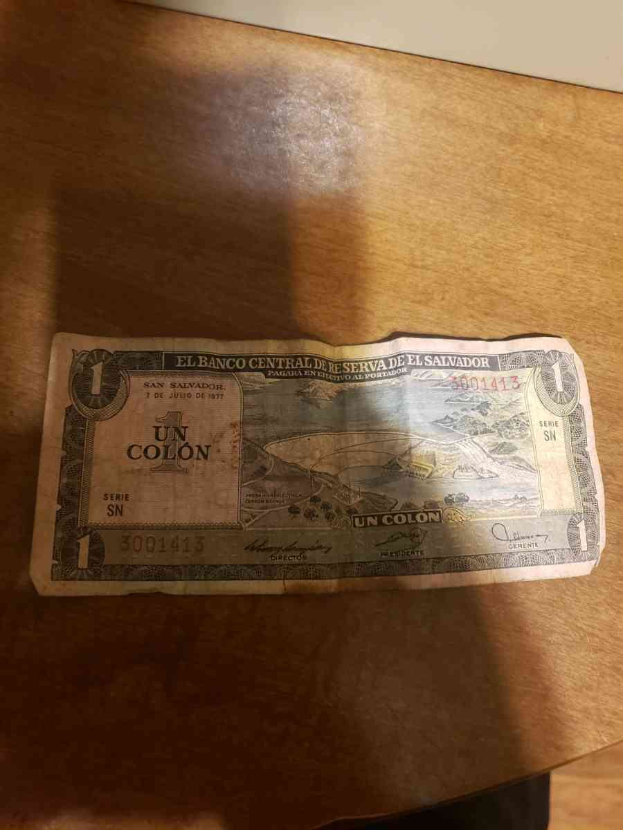 1979 Un Colon Bank Note