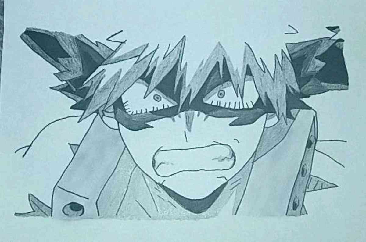 Bakugo pencil drawing