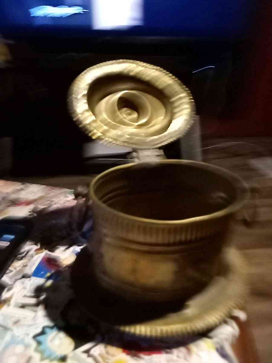antique brass container