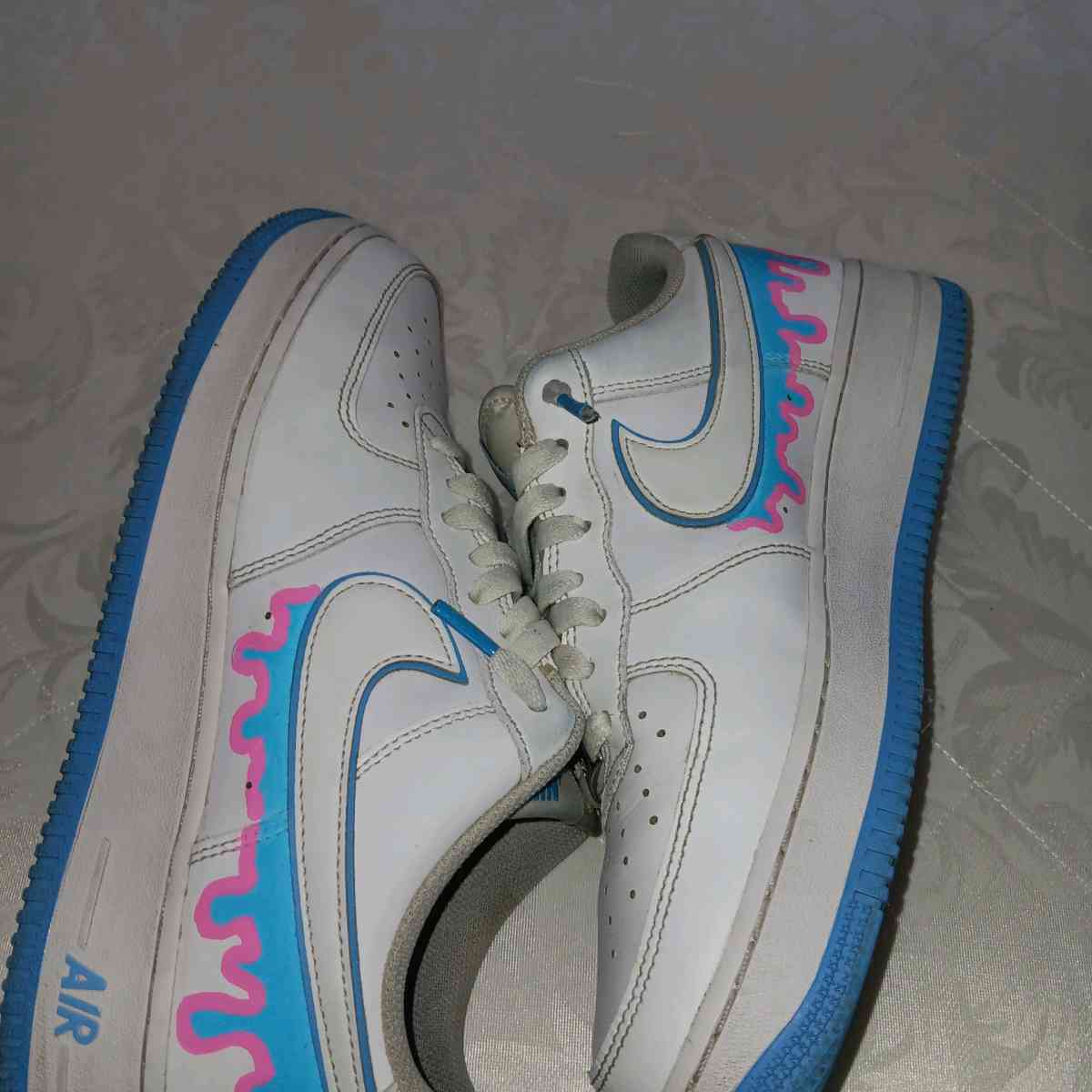 White Air Forces Custom Painted