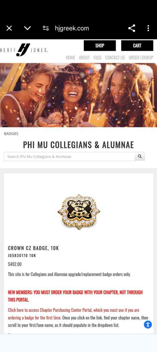 10kt gold Sorority pin
