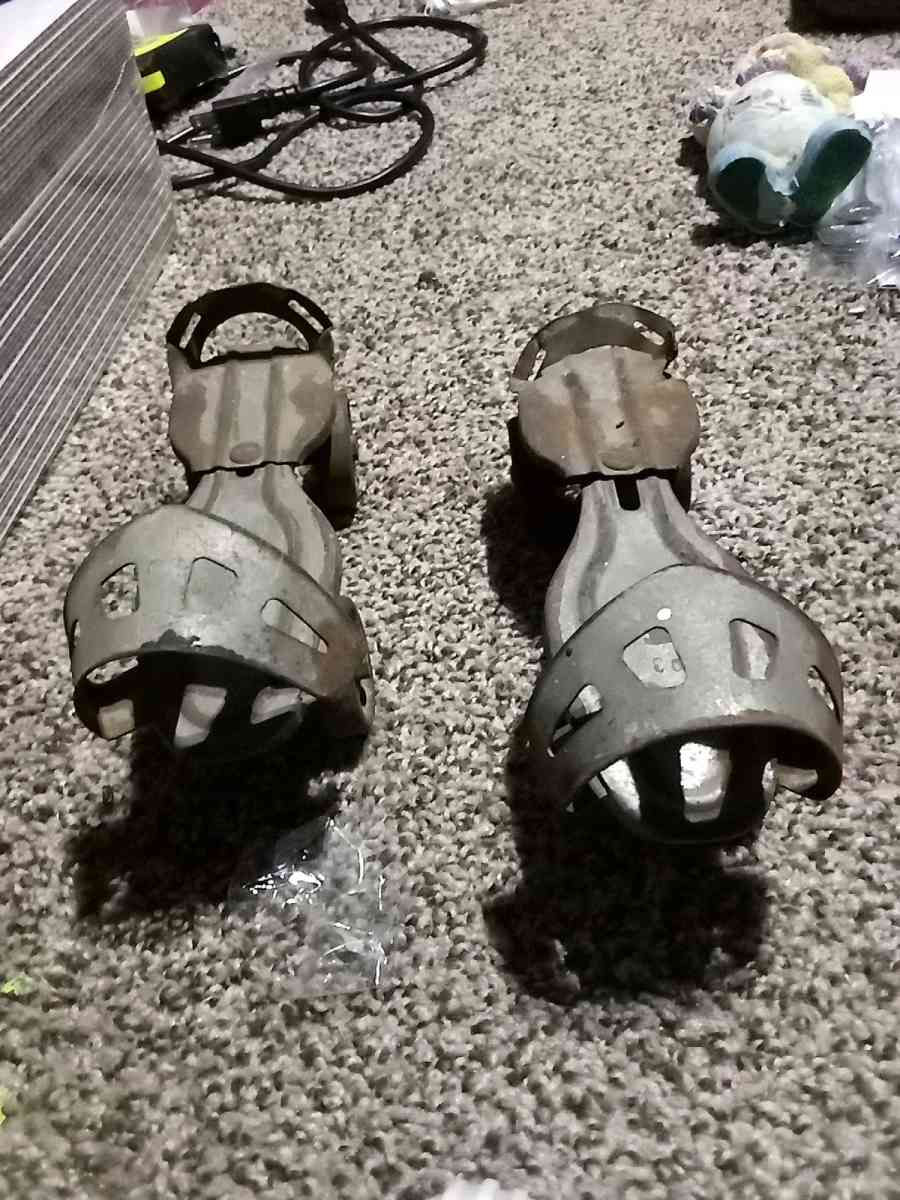 antique metal rolling skates