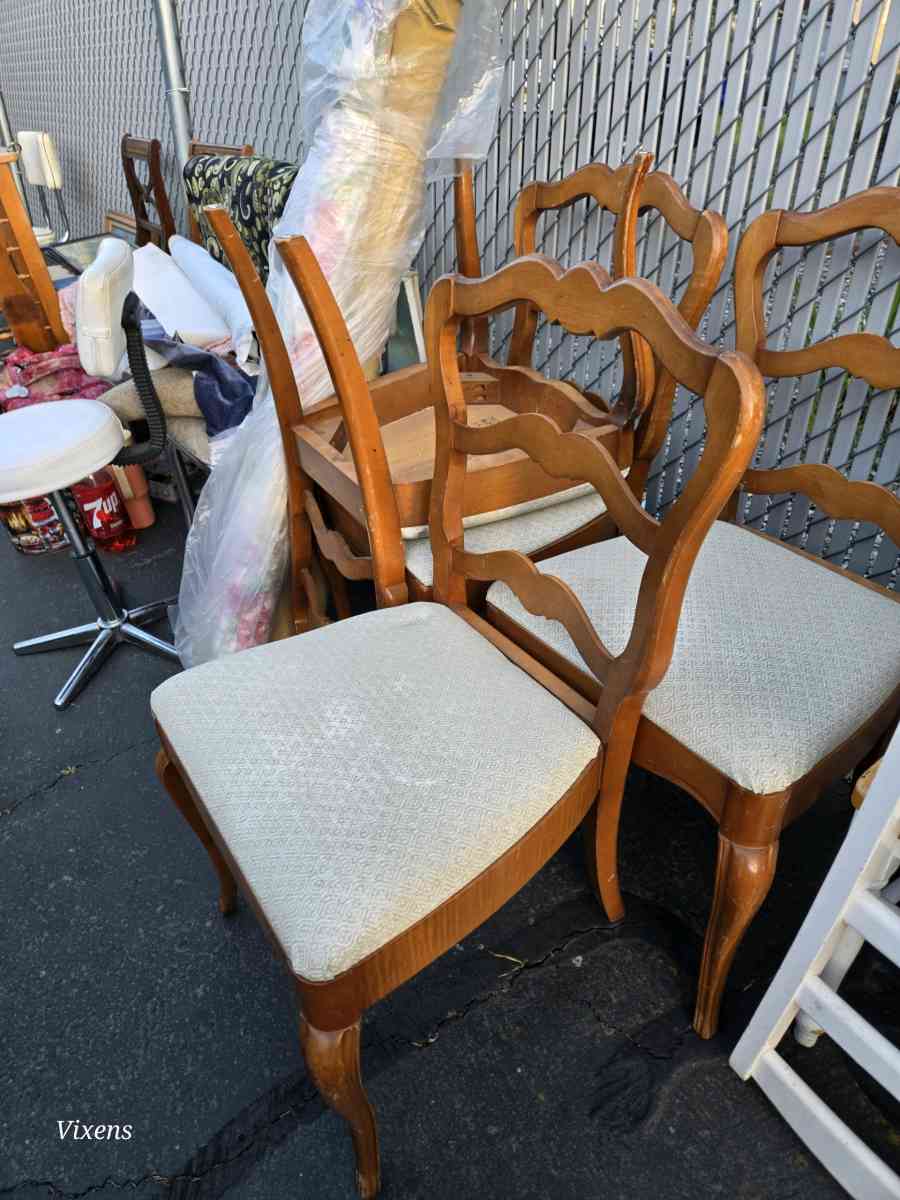 Vintage French provincial ladder chairs