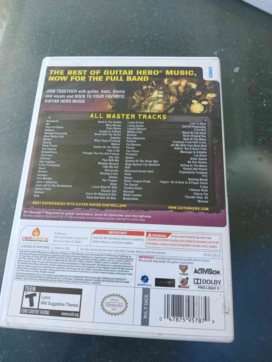 guitar hero smash Hits