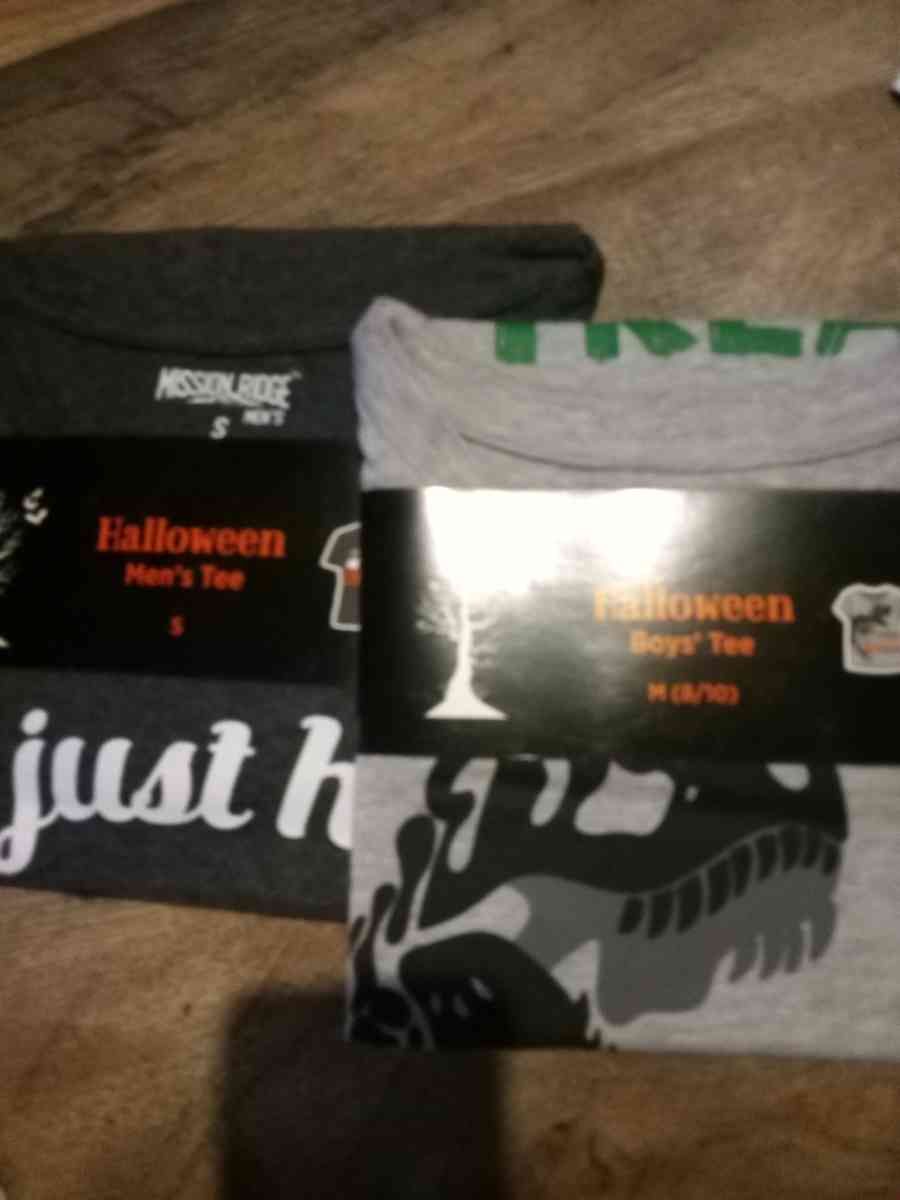 2 Halloween shirts boys medium
