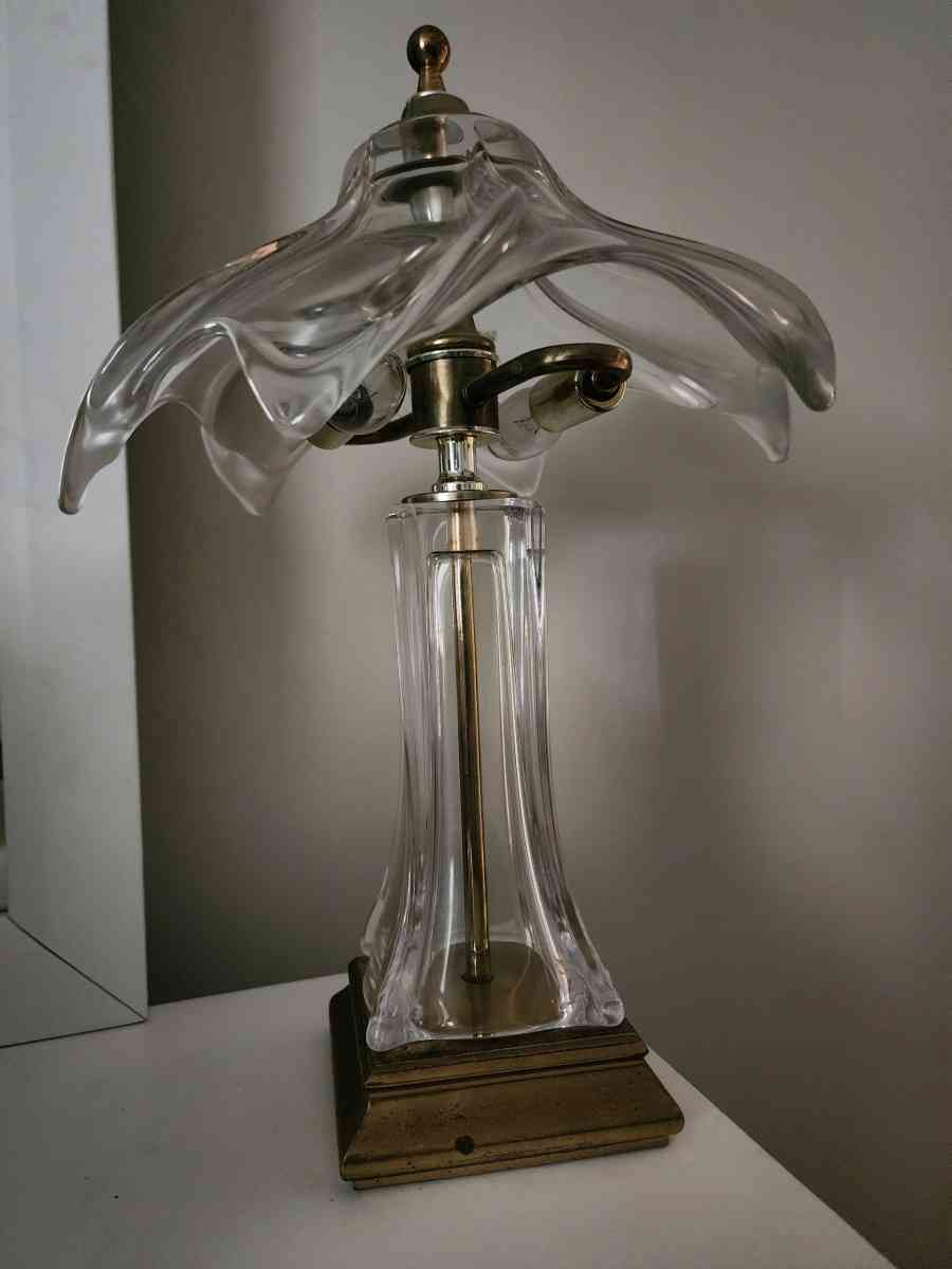 Vintage French brass lamp