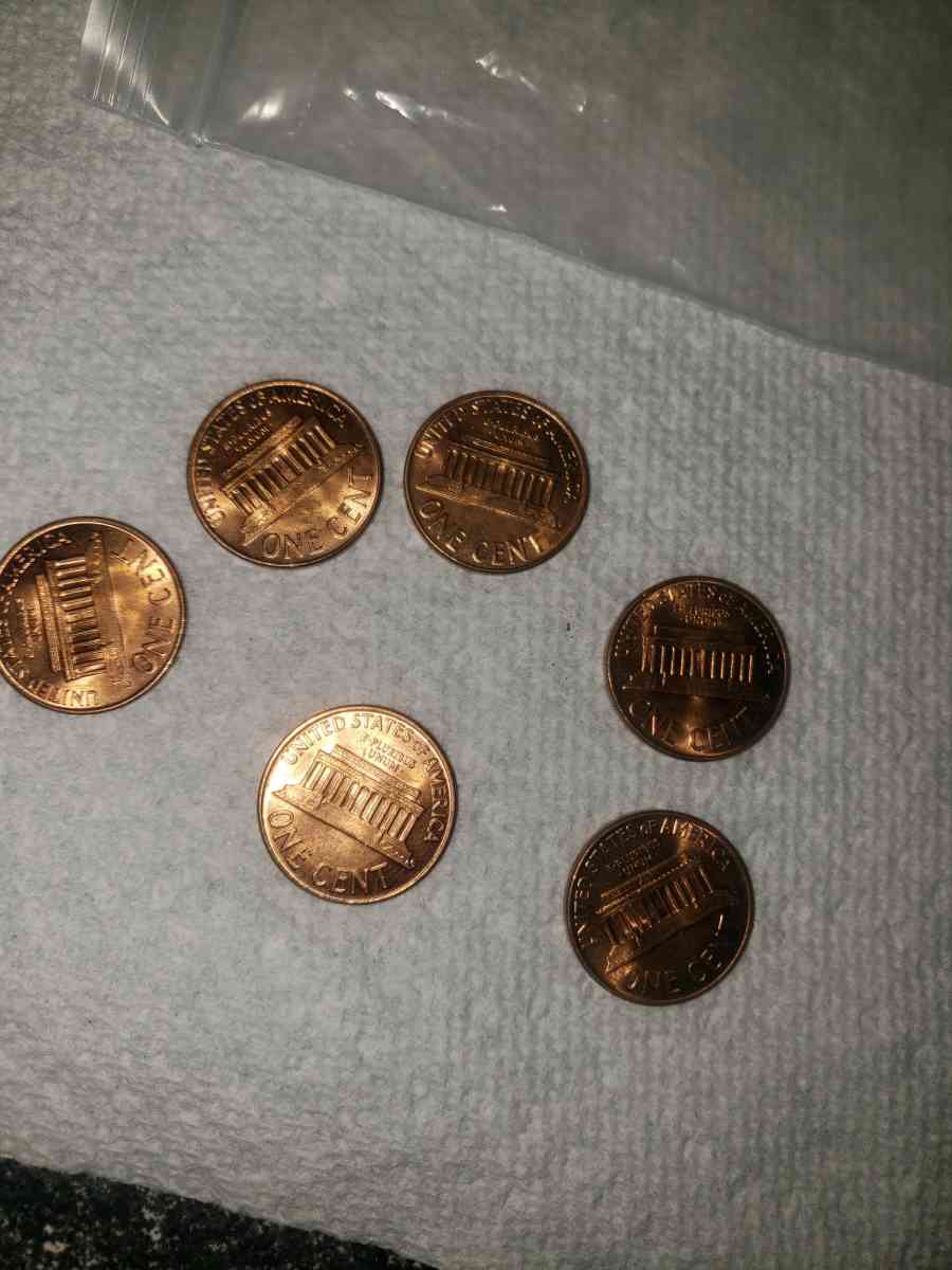 6 excellent condition 1961 No Mint Pennys