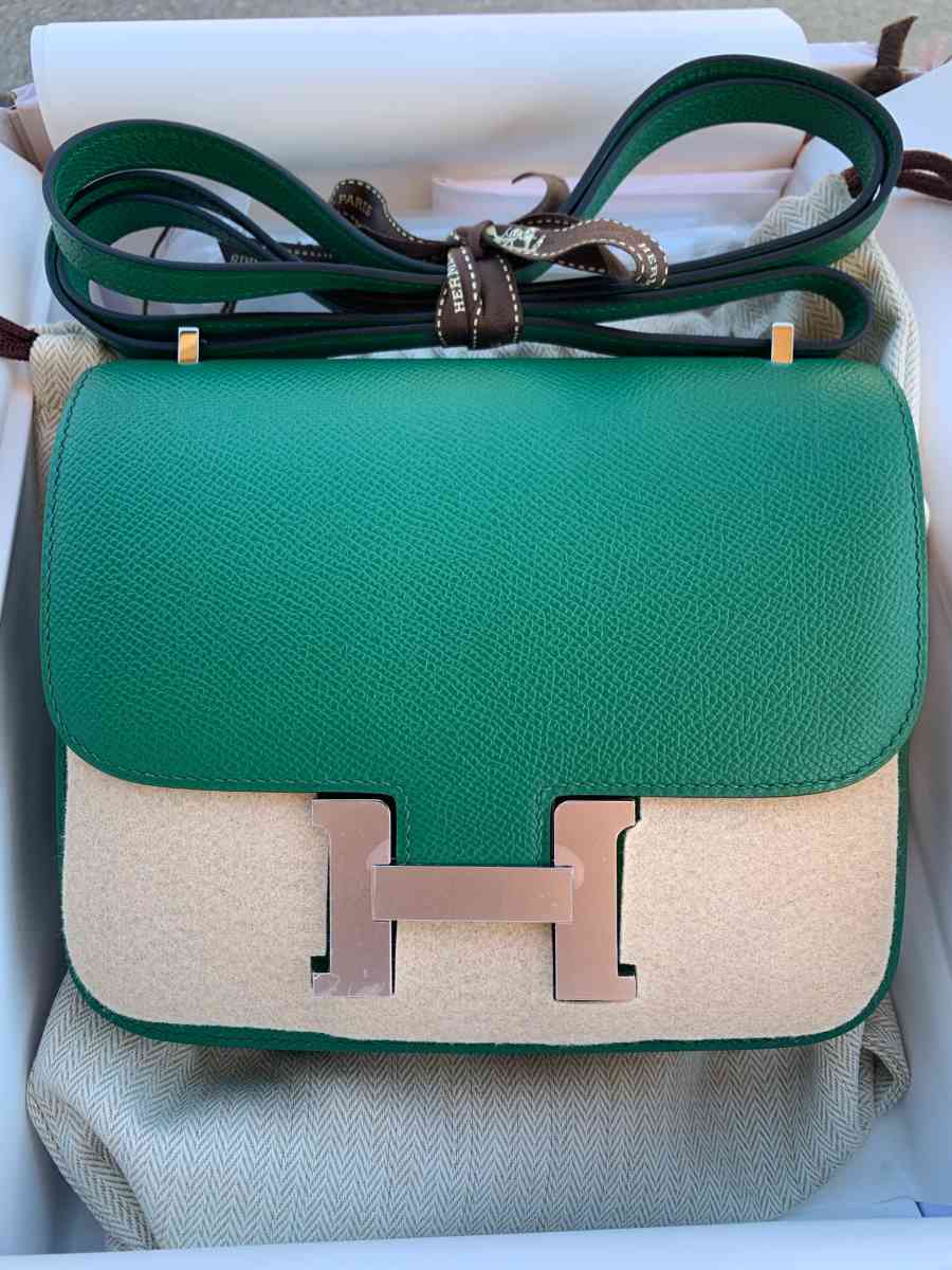 Hermes Constance 18cm Epsom Green