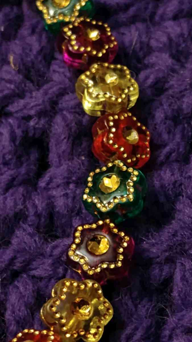 Multi color Angel charm beaded bracelet