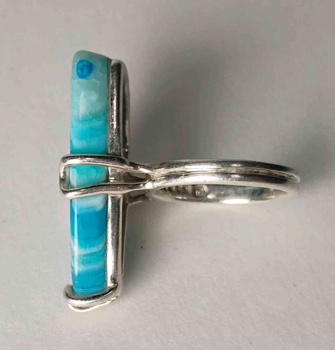 sterling silver agate ring size 6