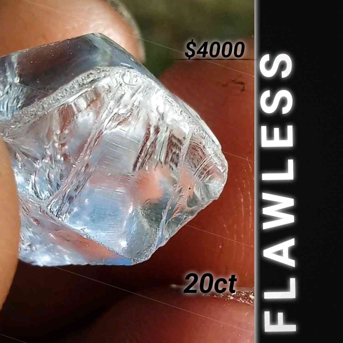 20ct Raw Type2A Colorless D Diamond Forsale Visually Flawles