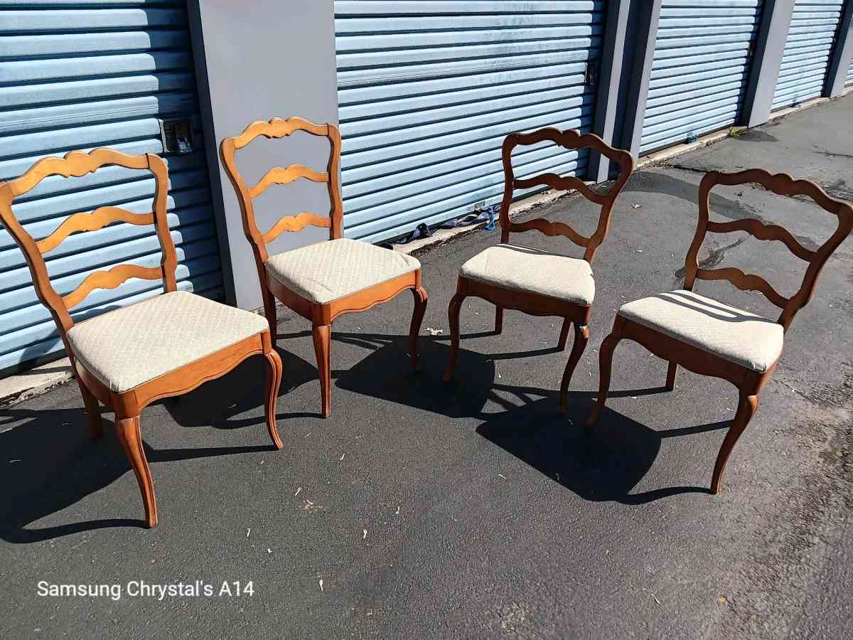 Vintage French provincial ladder chairs