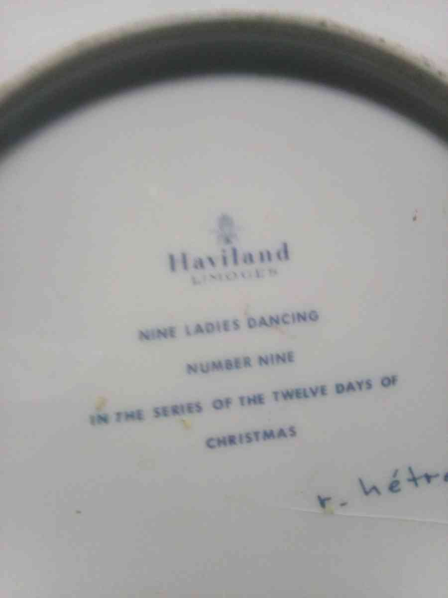 noel 1978 Havilland linoge plate