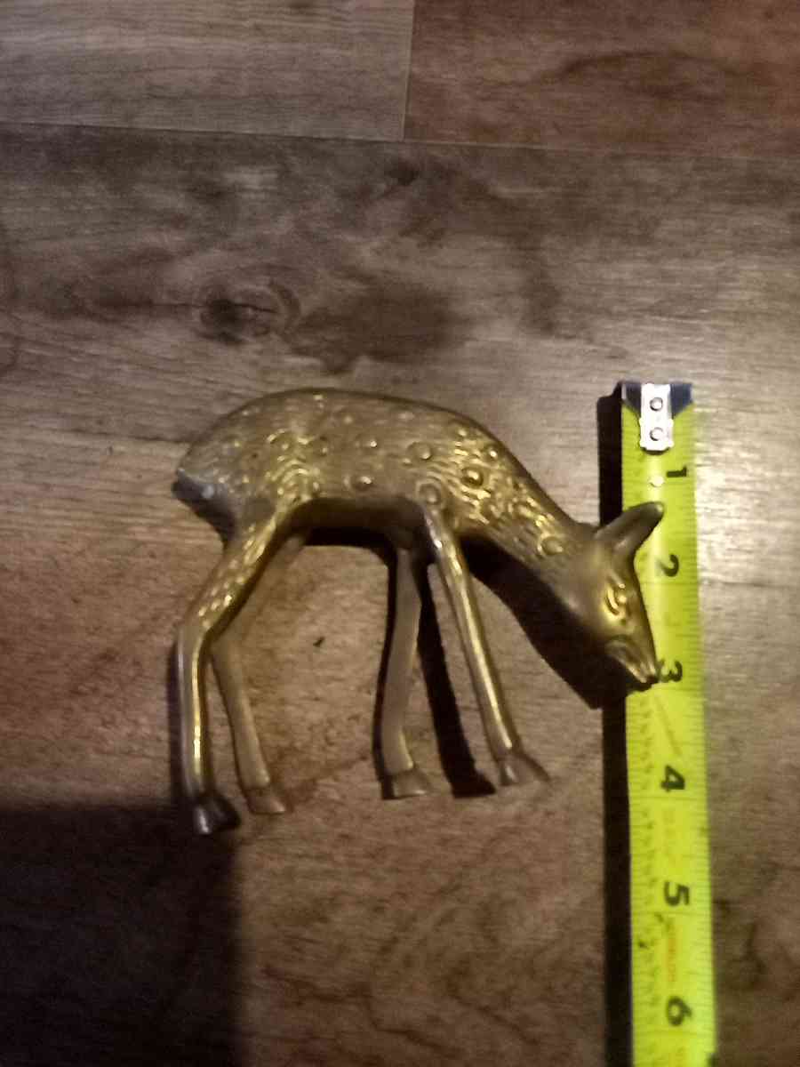 vintage brass deer