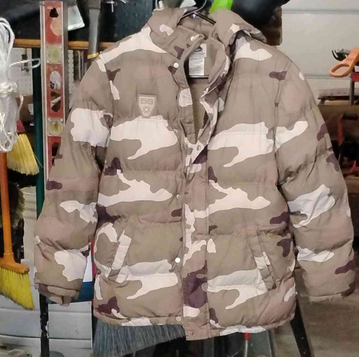 Boys Lg Athletic Works Camo Puffer Coat