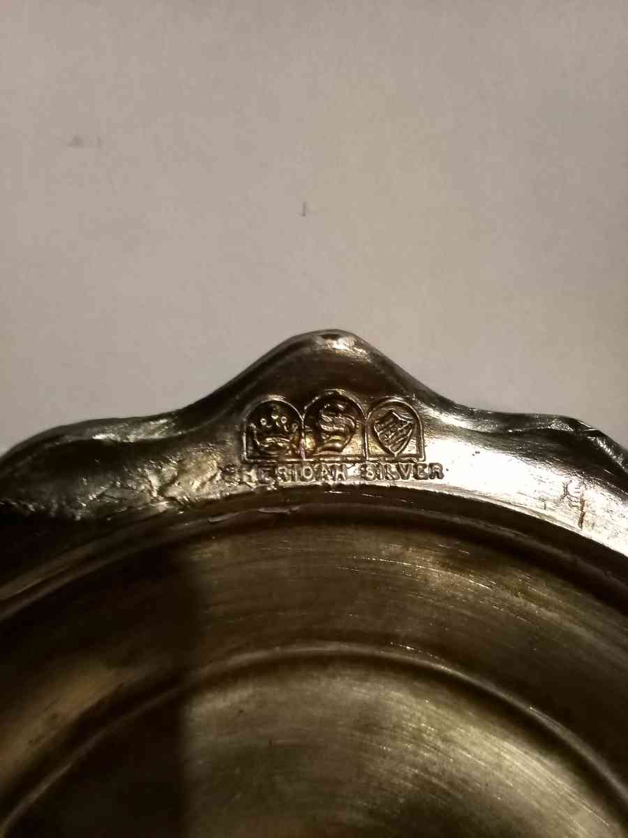 antique silver candle holder