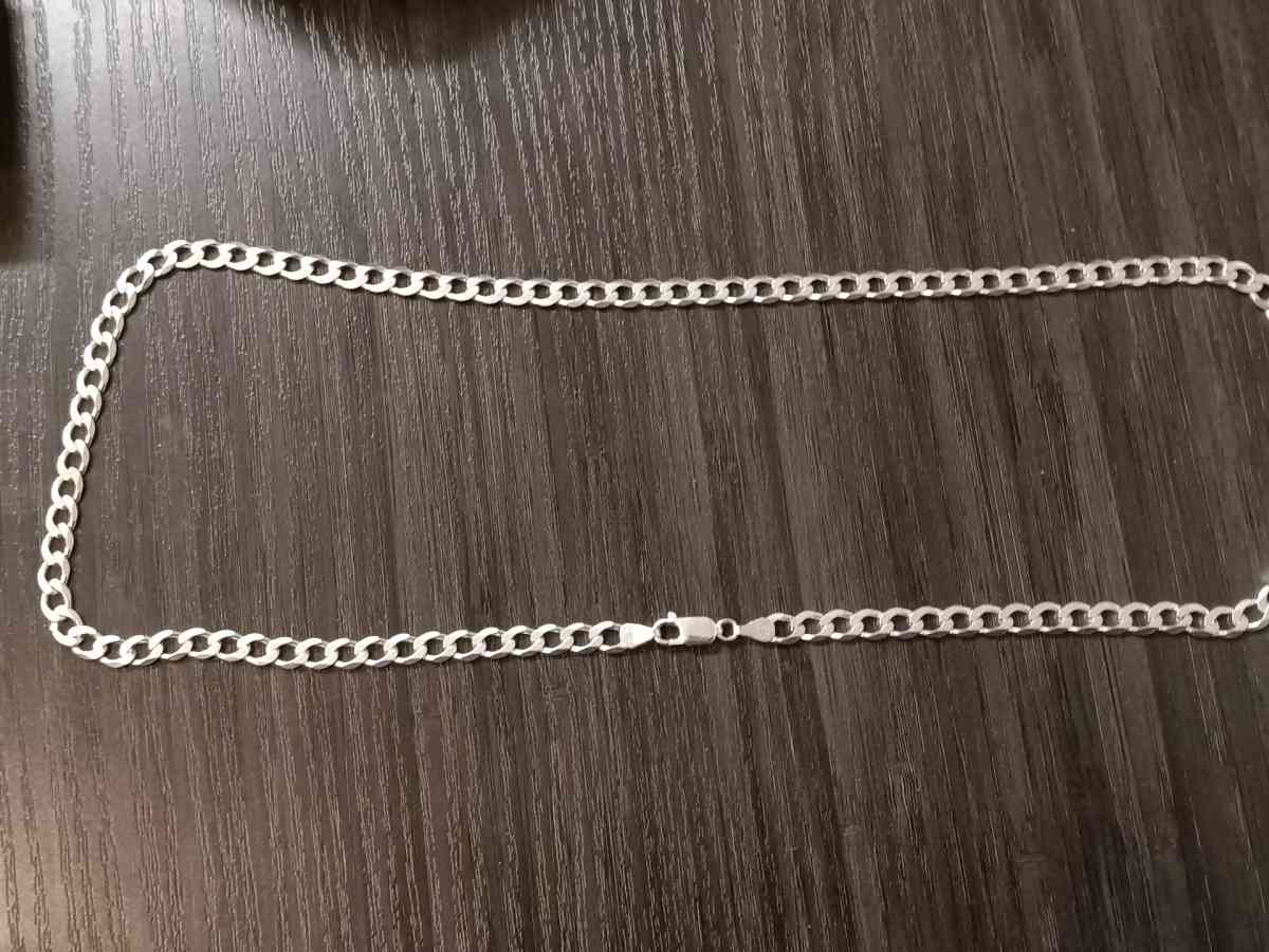 unisex Sterling Silver Chain