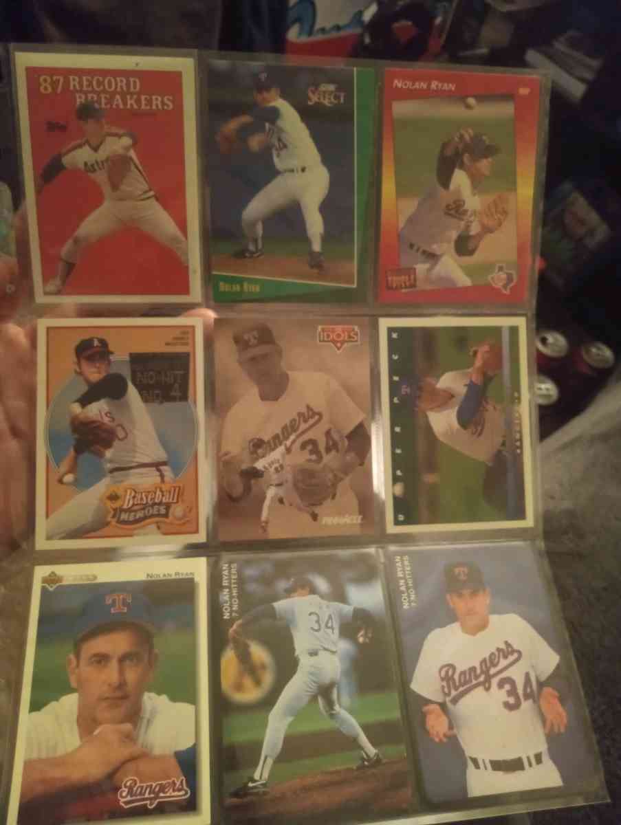 sheets of sports cards