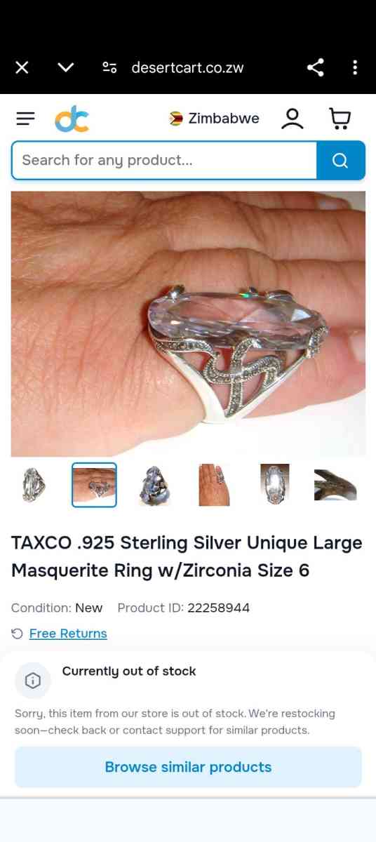 Taxco 925 silver Masquarite ring