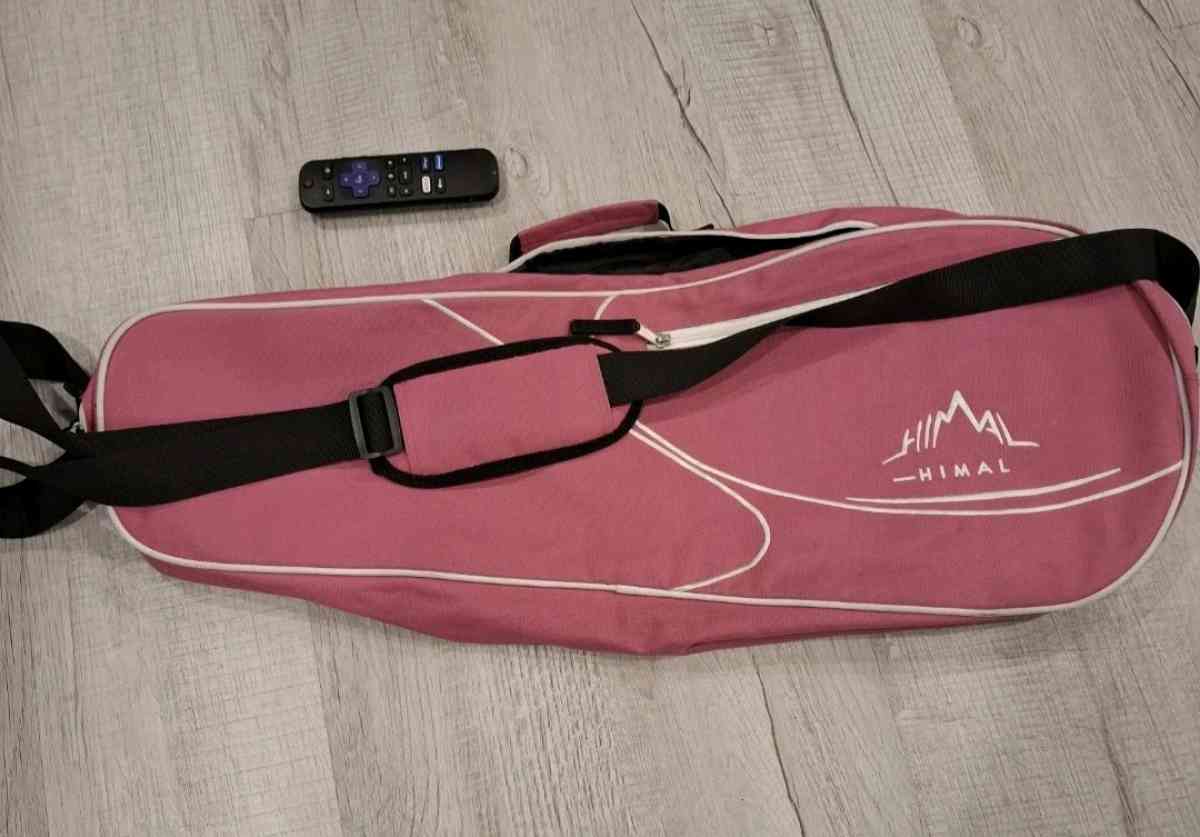 Large 6 Rackets Pink Versatile Tennis Bag with Accessory Poc