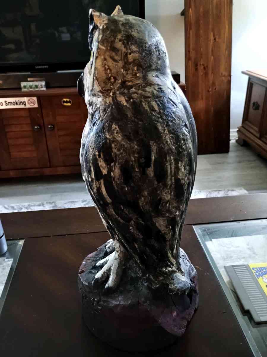 Hand Carved horned owl