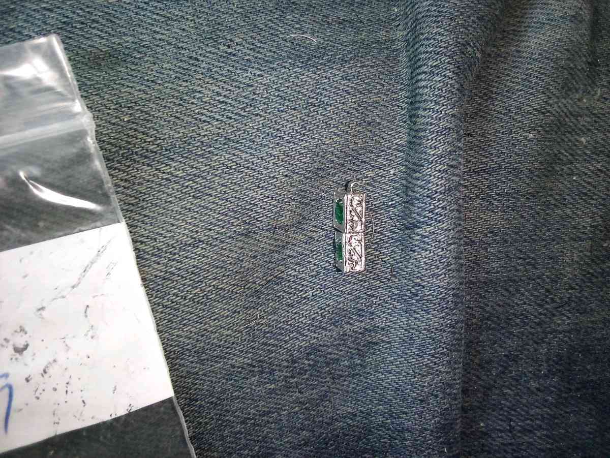 Two half carat  Emeralds set in white Gold