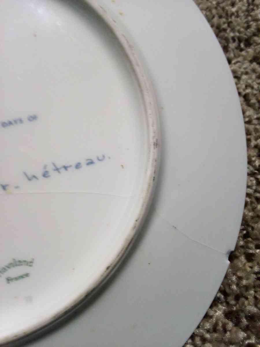 noel 1978 Havilland linoge plate