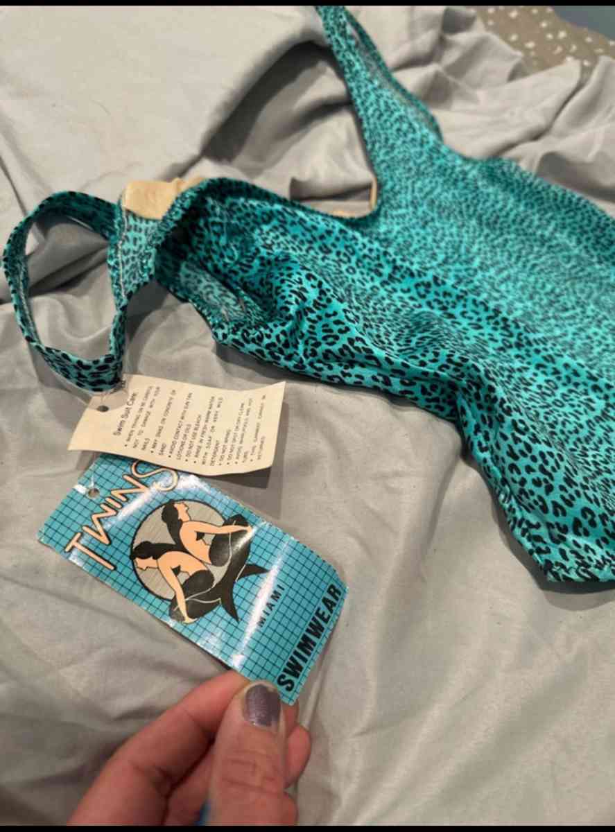 Vintage Leopard print One piece bathing suit
