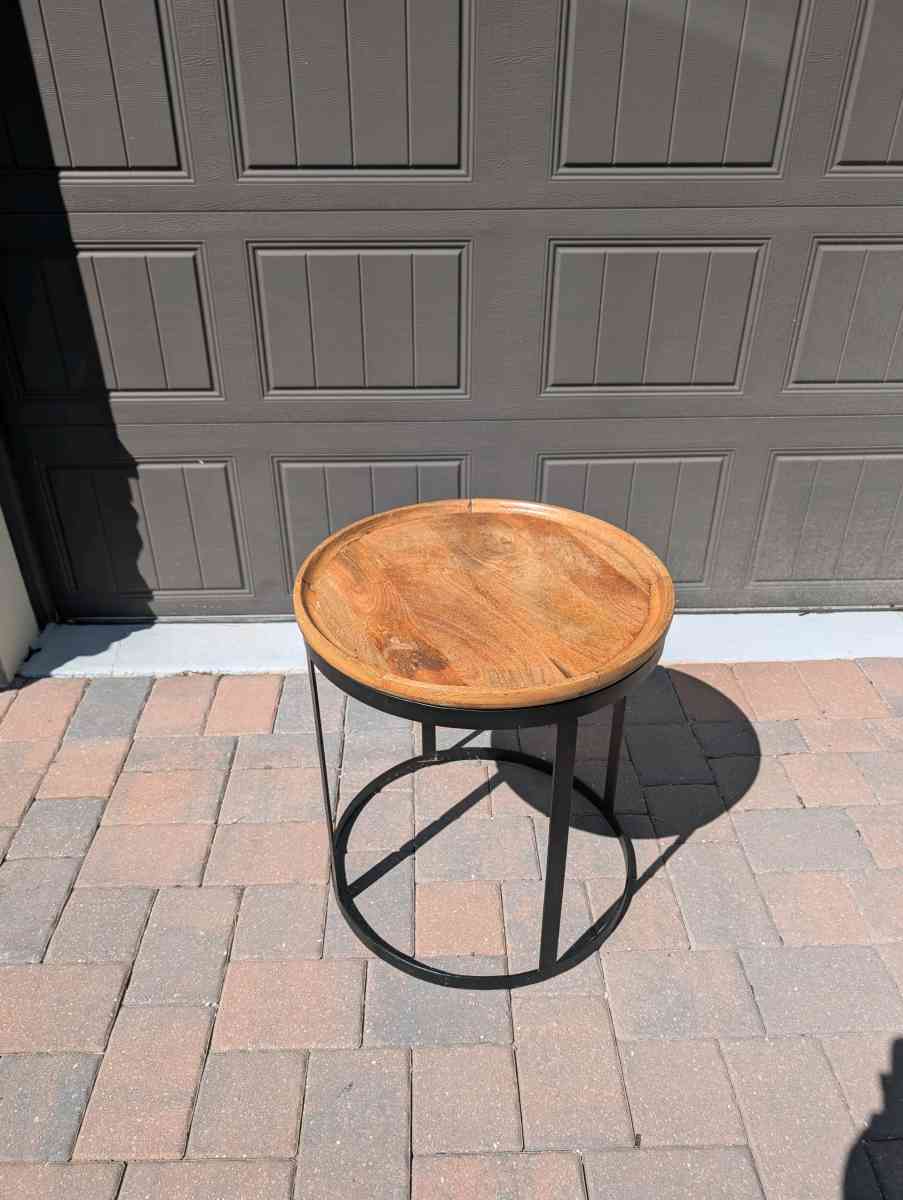 Pictures and coffee table and end table and wall art