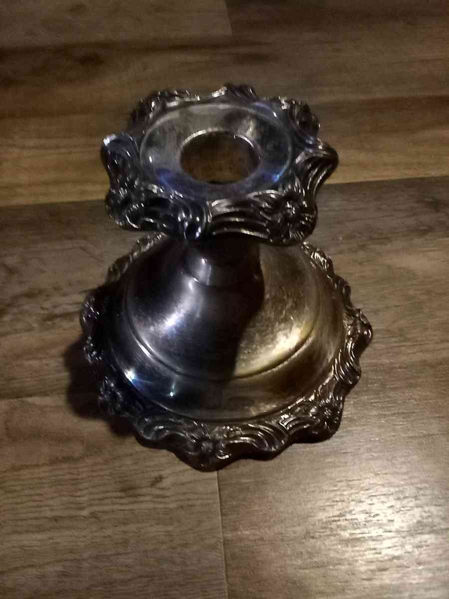 antique silver candle holder