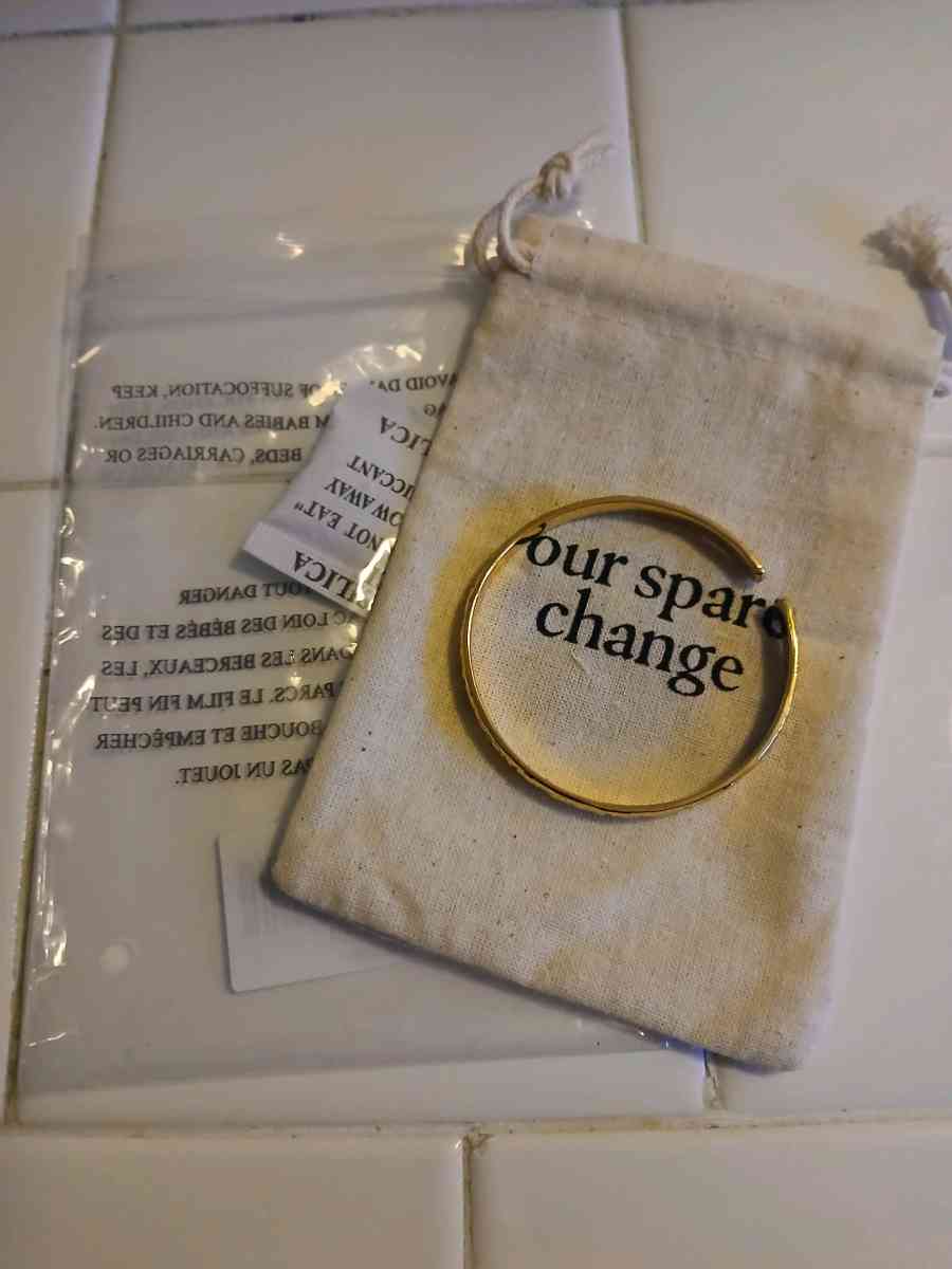 NWT Our Spare Change Floral Cuff Bracelet