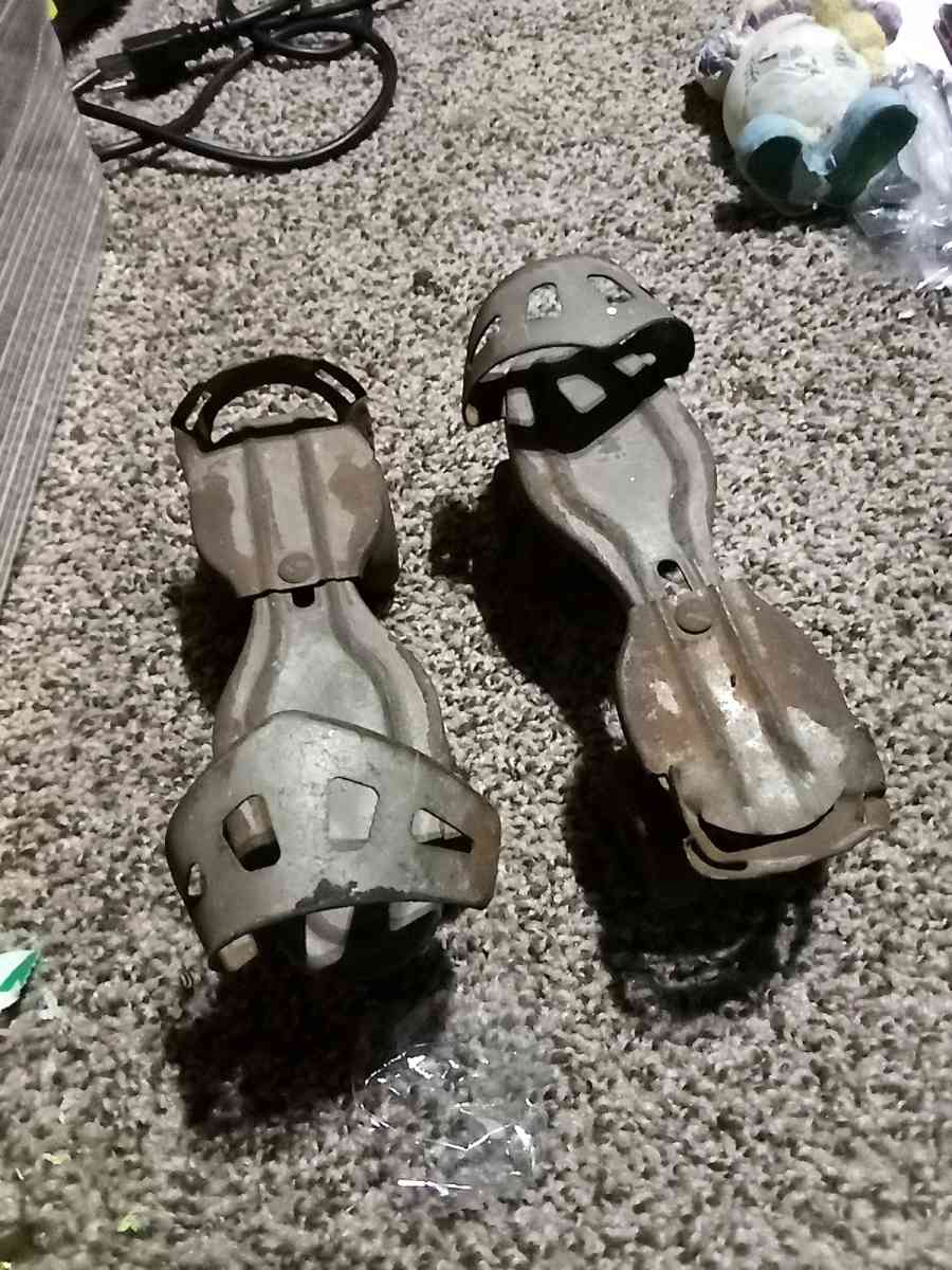 antique metal rolling skates