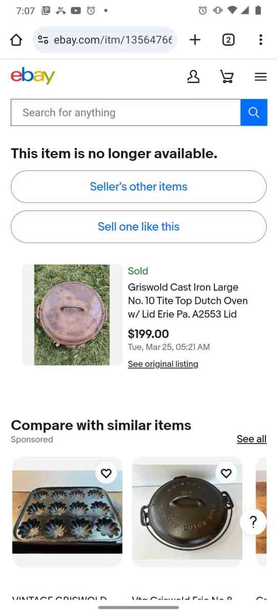 griswold tite top dutch oven 833 patent No 8