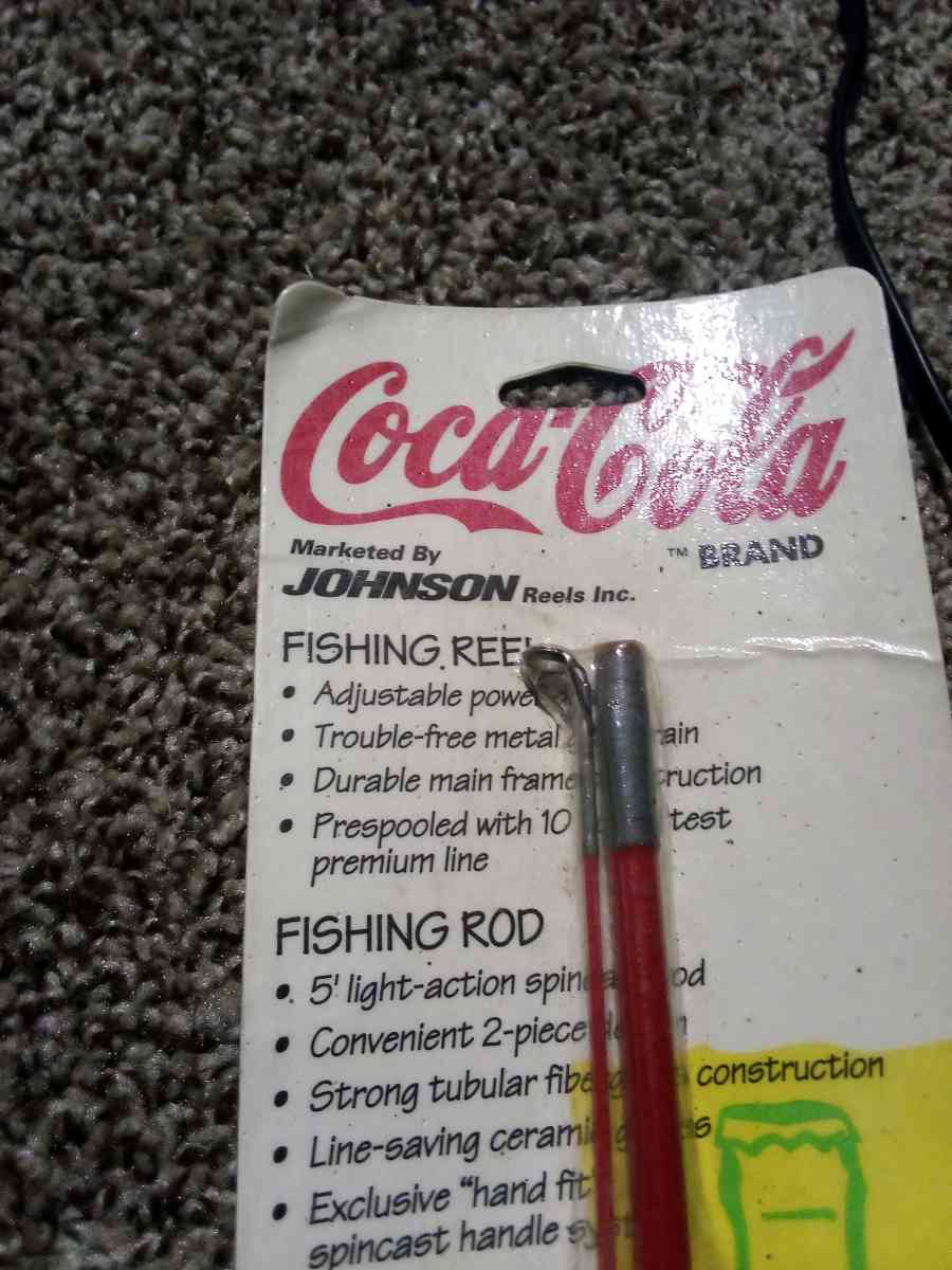 coca cola fishing pole still in package