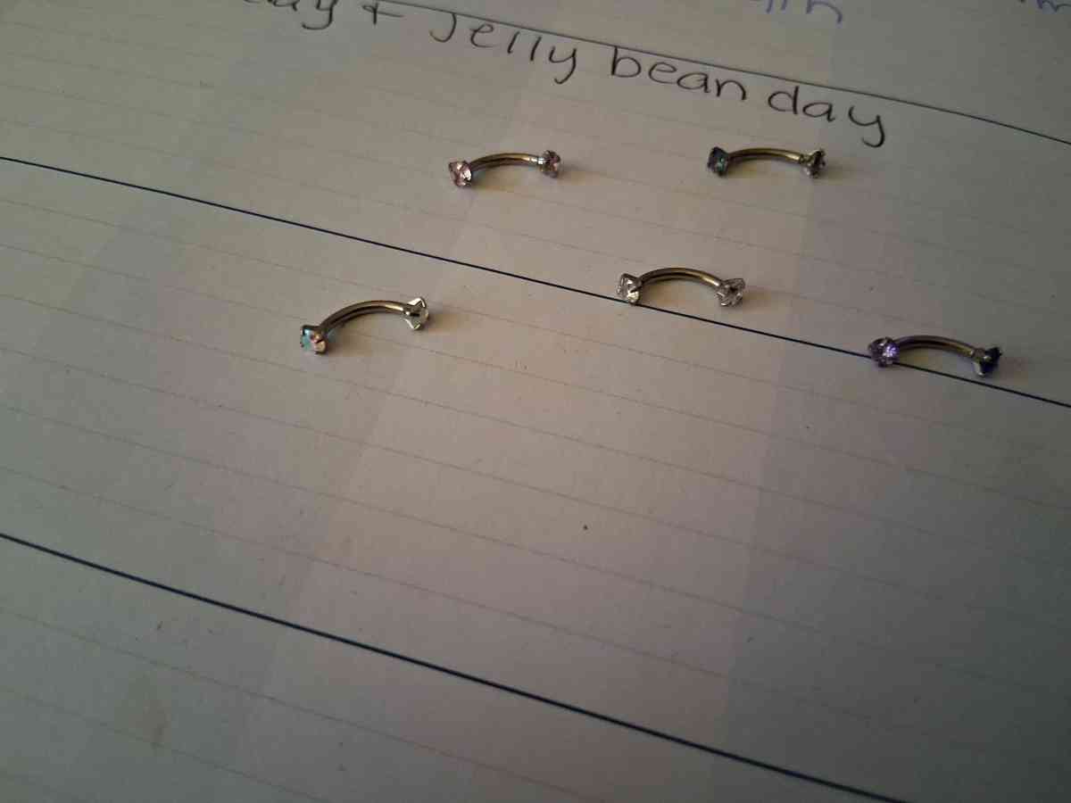 curved barbell surface peircing or ear