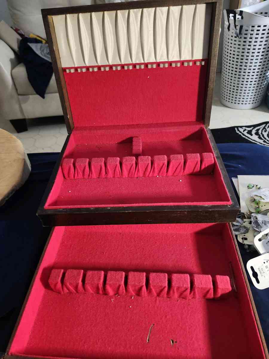 Vintage silverware chest