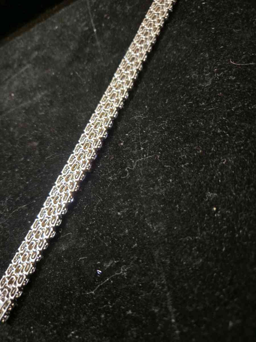 beautiful silver 925 with tanzanite stones tennis bracelet