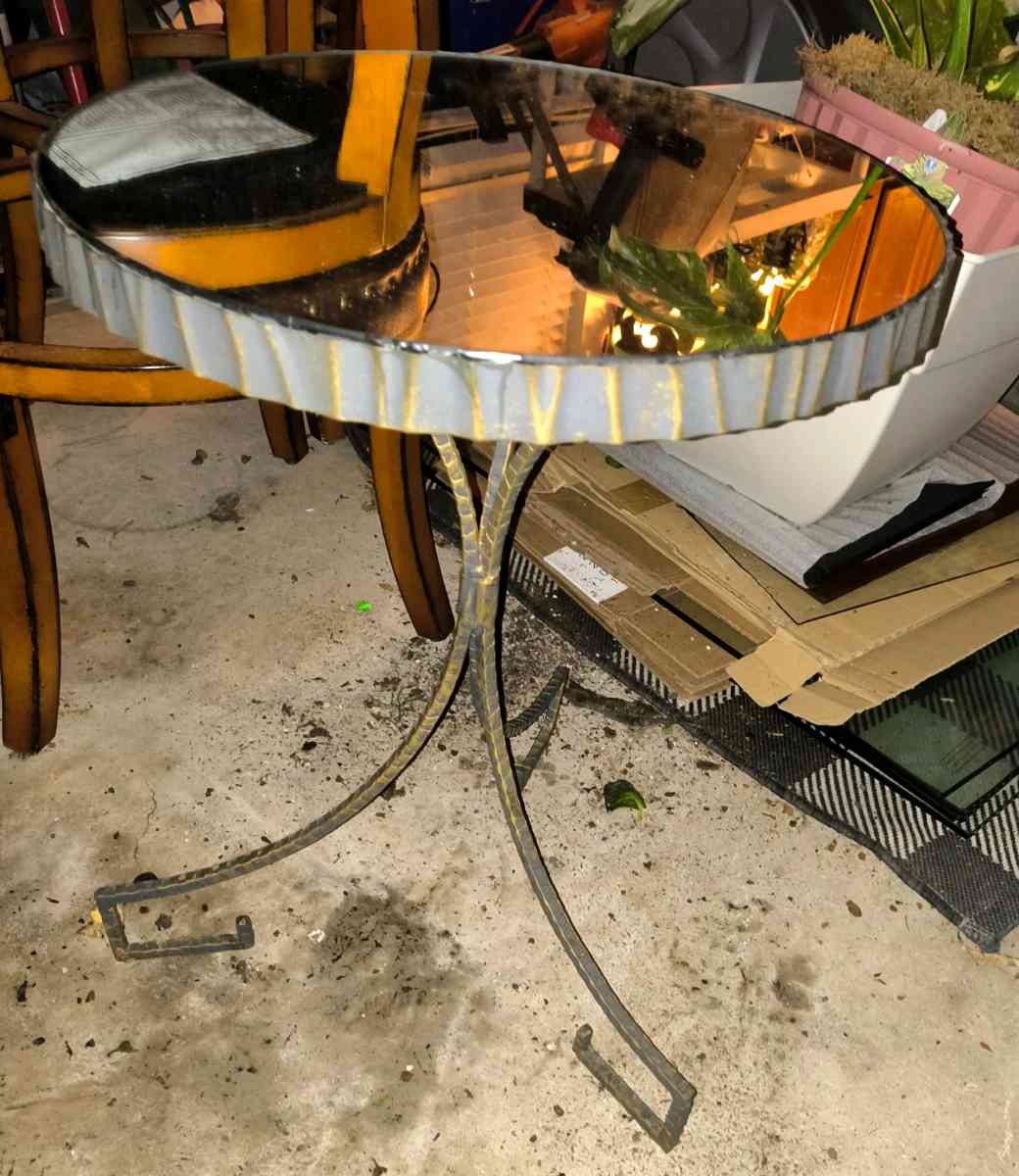 2 side tables mirror top