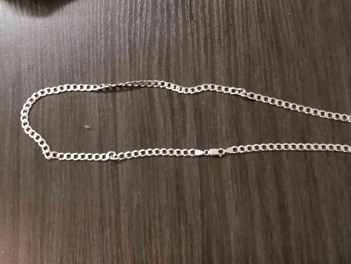 unisex Sterling Silver Chain