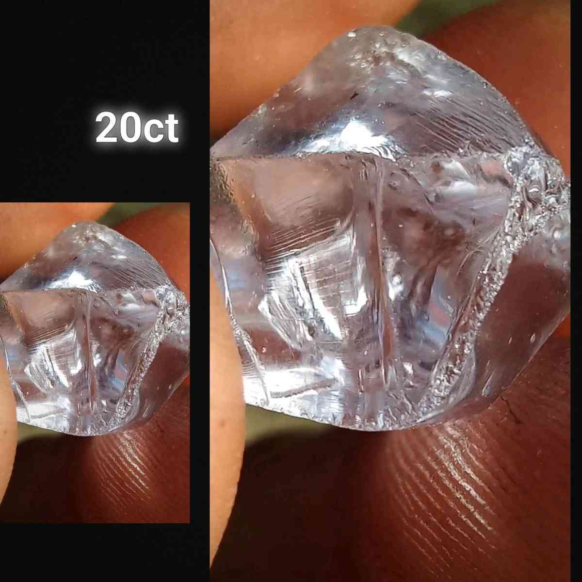 20ct Raw Type2A Colorless D Diamond Forsale Visually Flawles