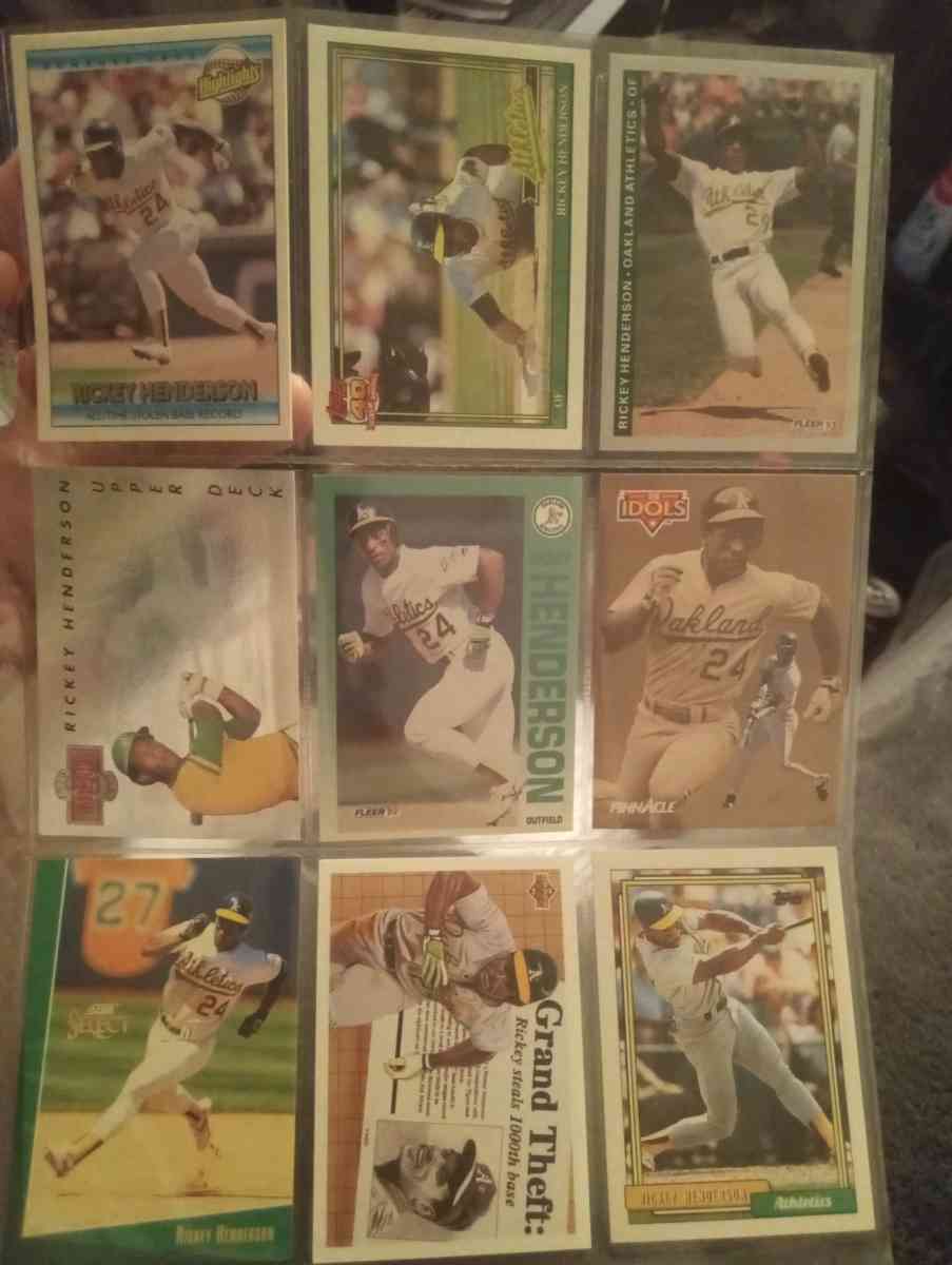 sheets of sports cards