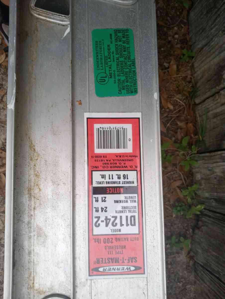 24ft aluminum extension ladder