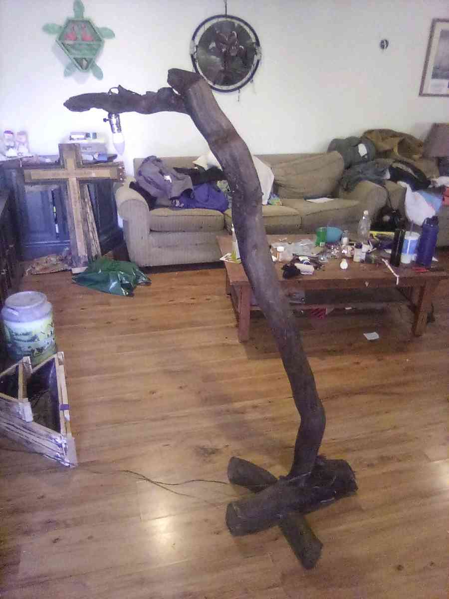 custom driftwood floor lamp