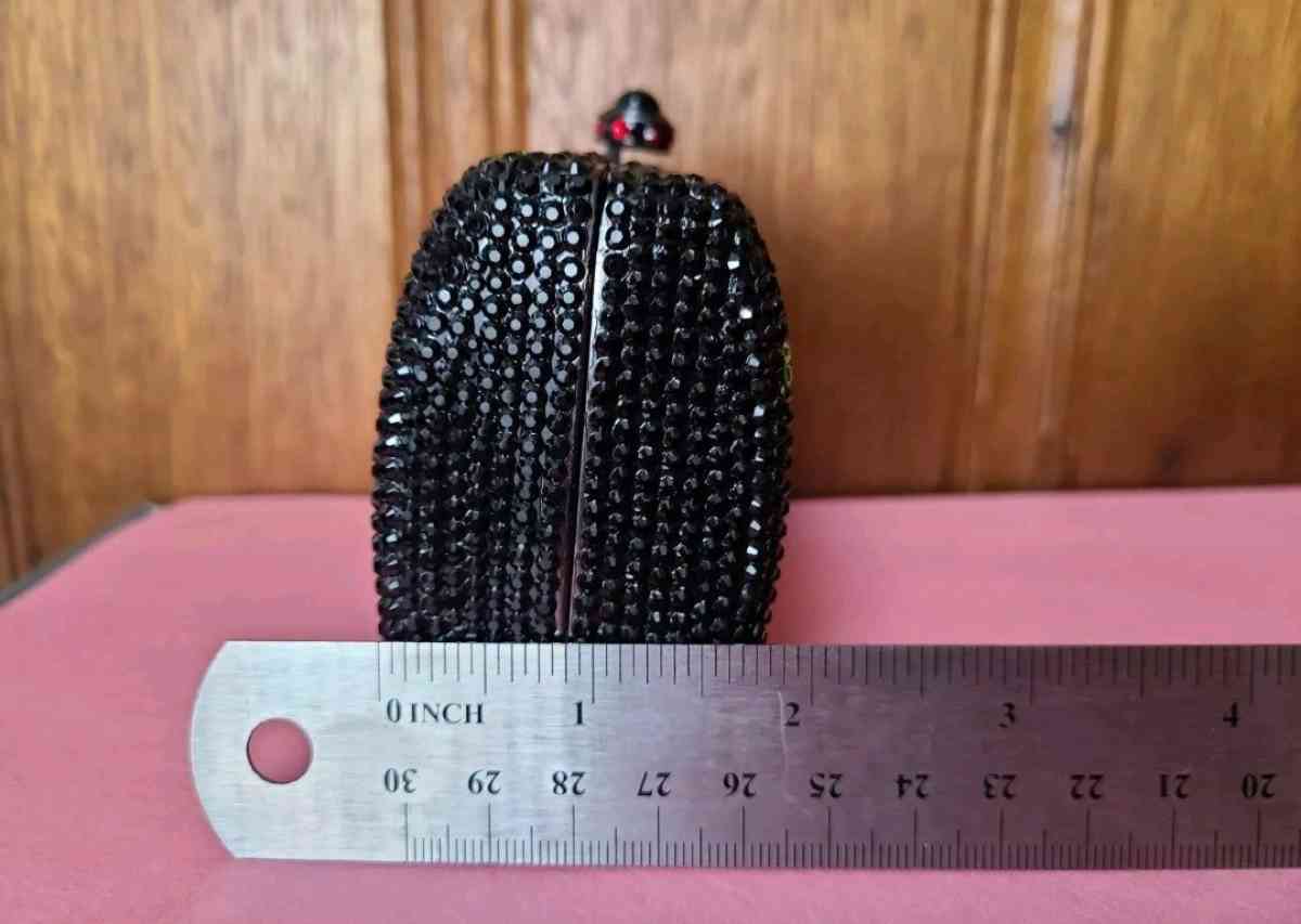 Multicolored Rhineston Flower Shape Clutch Bag Chain and Han