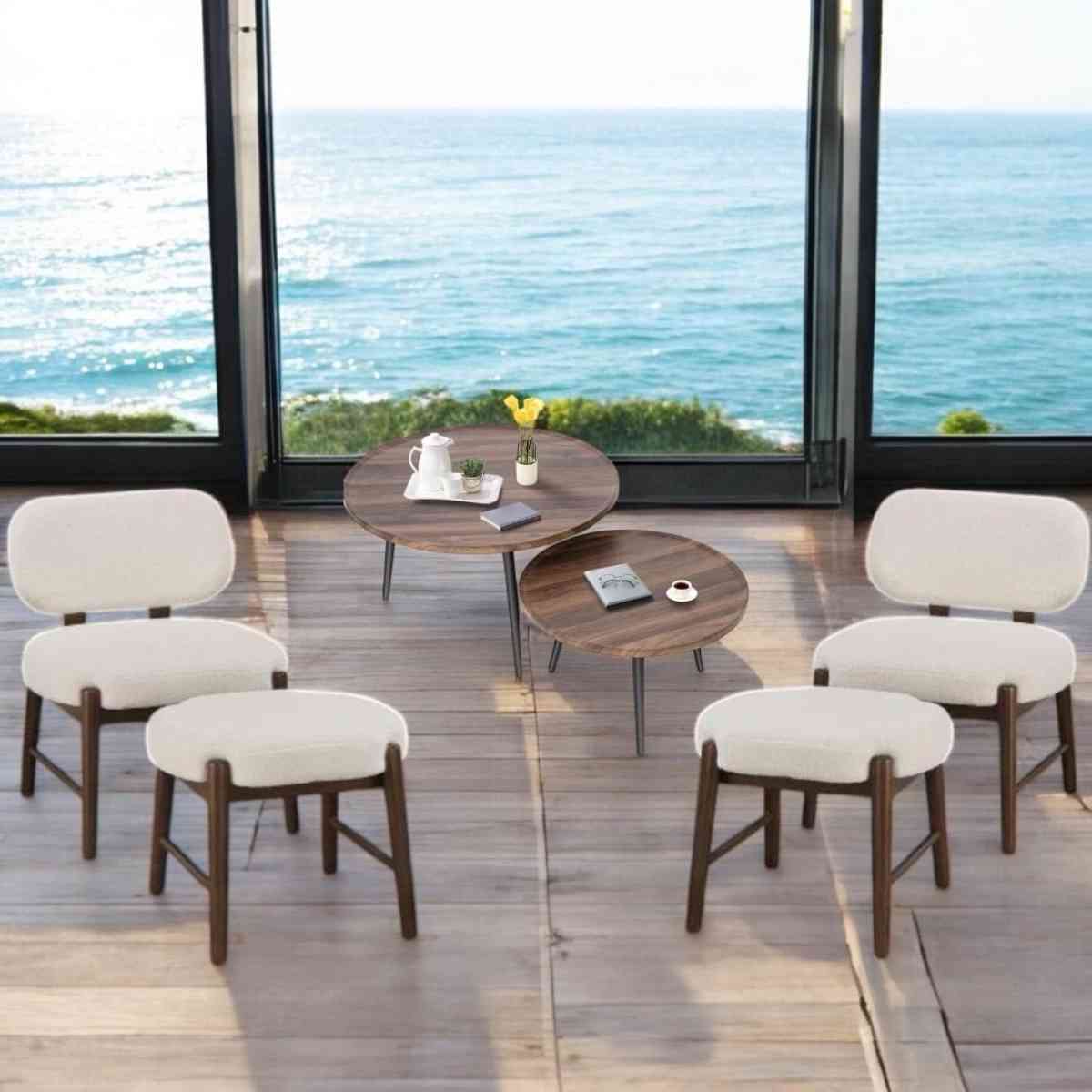 Brand New Never open box Wooden chairs Comfortable round